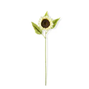 28in Cream Sunflower Stem