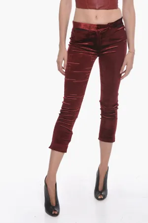 Ann Demeulemeester Hidden Closure Velour Chinos Pants