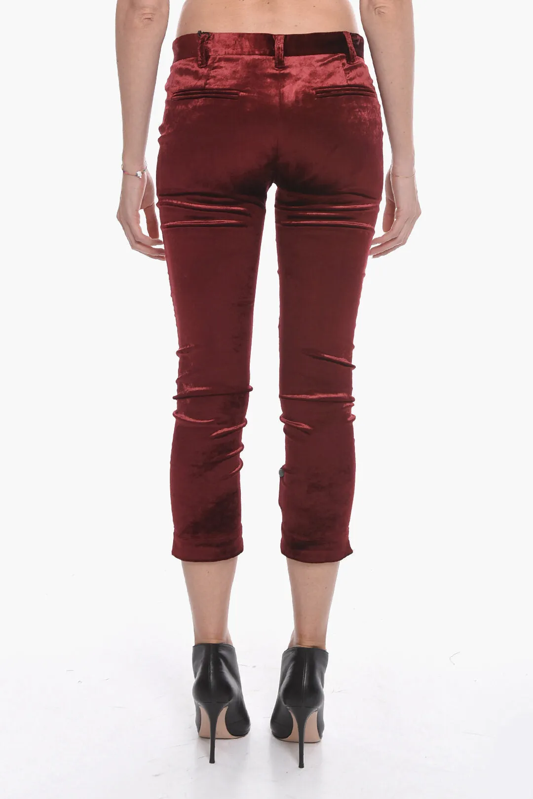 Ann Demeulemeester Hidden Closure Velour Chinos Pants