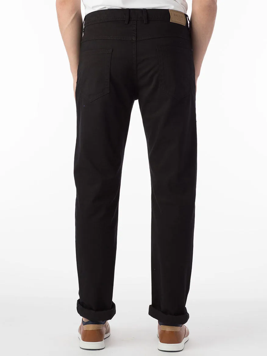 Ballin Crescent Modern 5 Pocket Twill Pants in Black