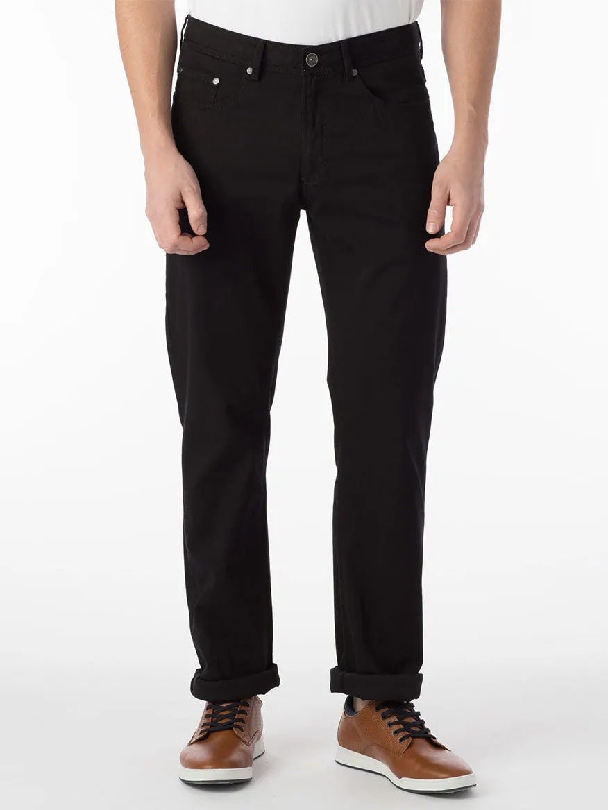 Ballin Crescent Modern 5 Pocket Twill Pants in Black