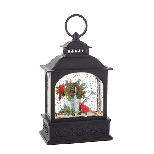 Cardinals on Watering Can Lighted Water Lantern