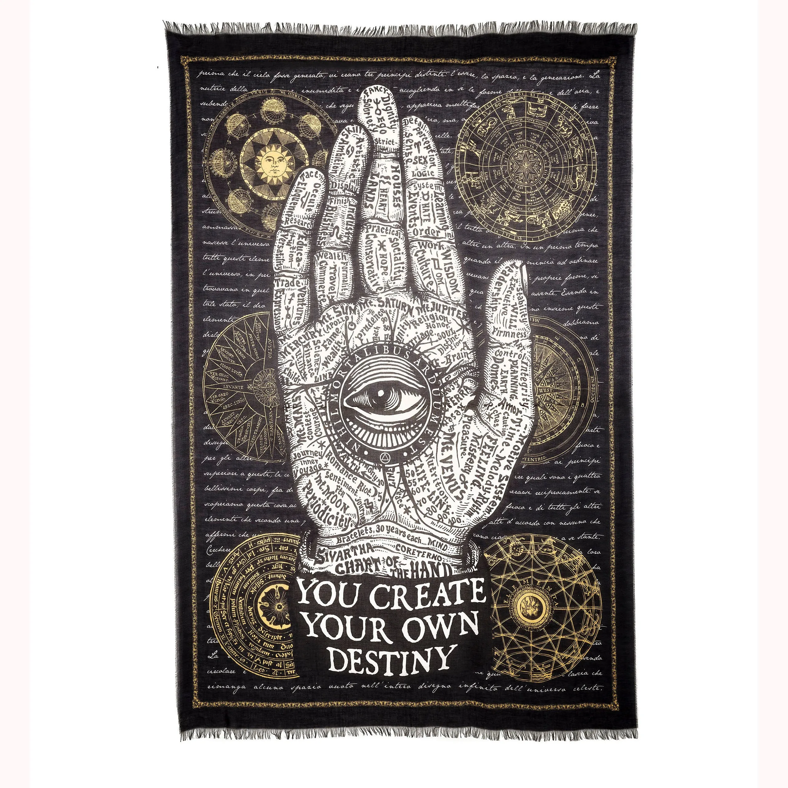 Coreterno "Astro Hand " Deep Blue- Maxi Scarf