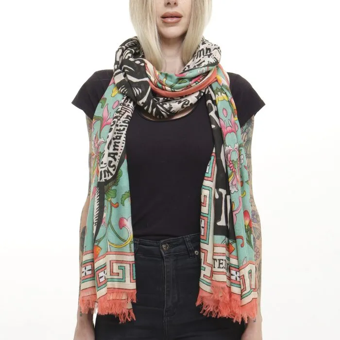 Coreterno "Japanese Garden" - Maxi scarf