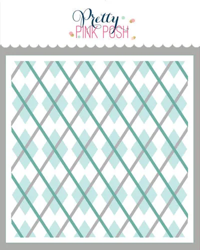 PRETTY PINK POSH: Argyle | Layered Stencil 3 PK