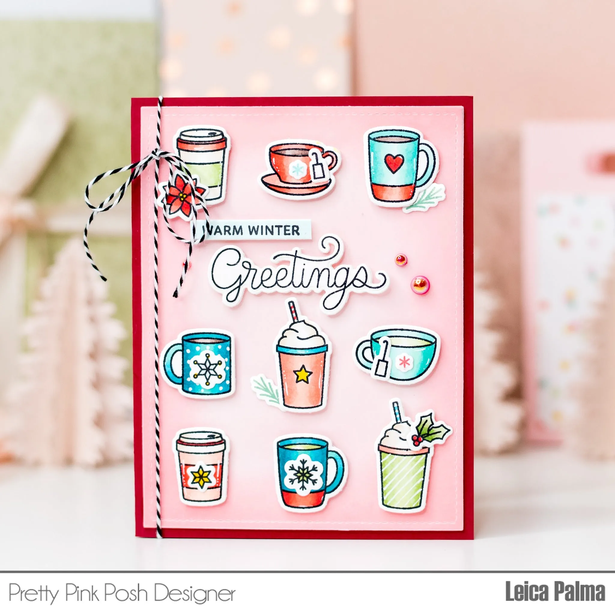 PRETTY PINK POSH:  Winter Drinks | Die Set