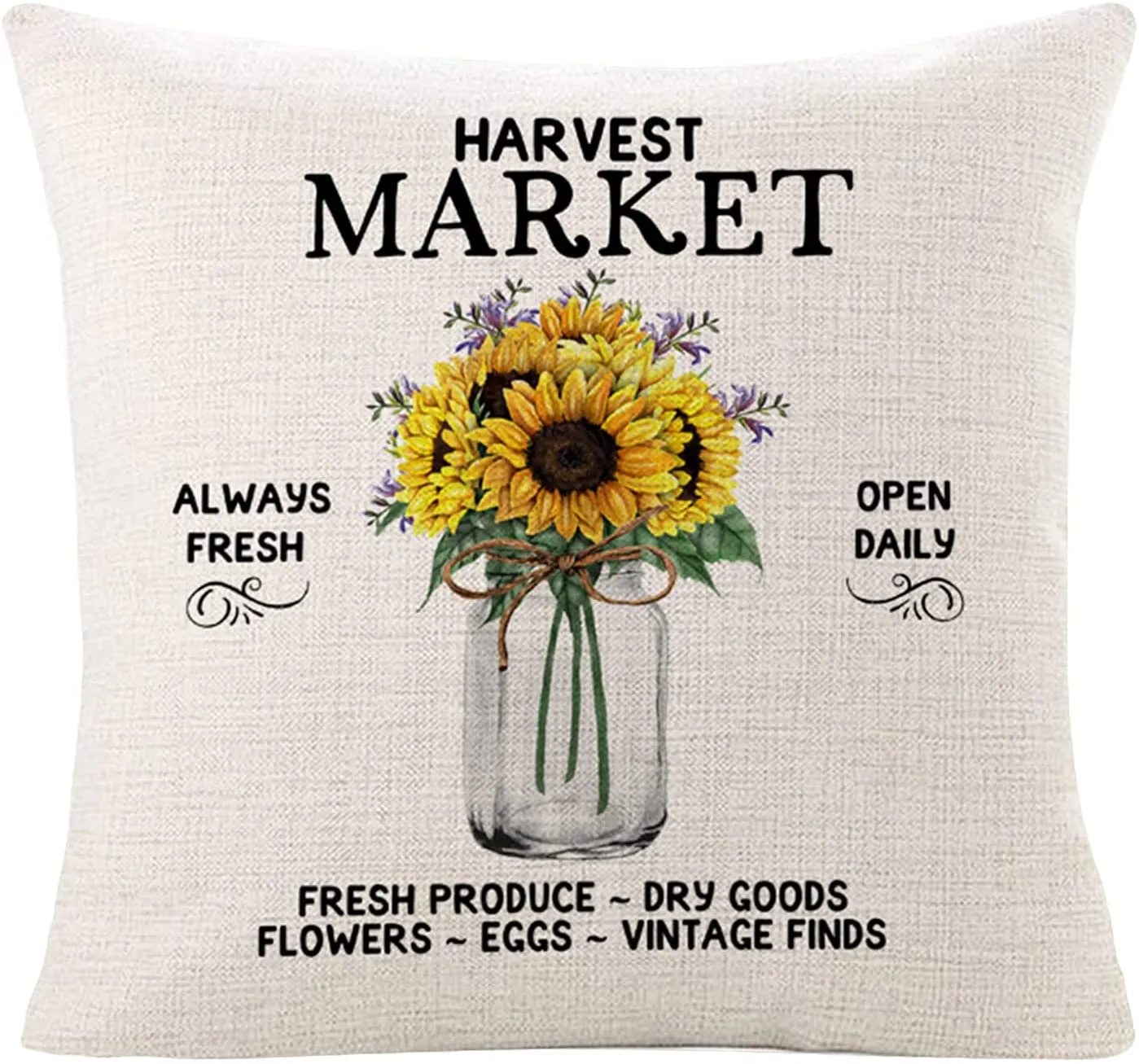 Sinpooo sunflower farmhouse pillowcase
