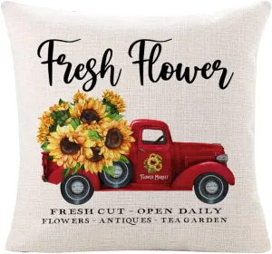 Sinpooo sunflower farmhouse pillowcase