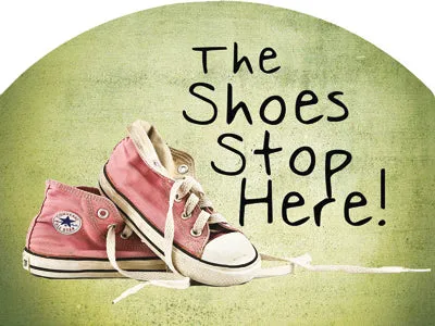 The Shoes Stop Here Red Plaque-Small