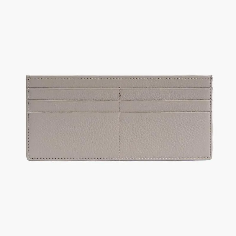 Ultra Thin Leather Wallet Plain Color Long Purse For Women