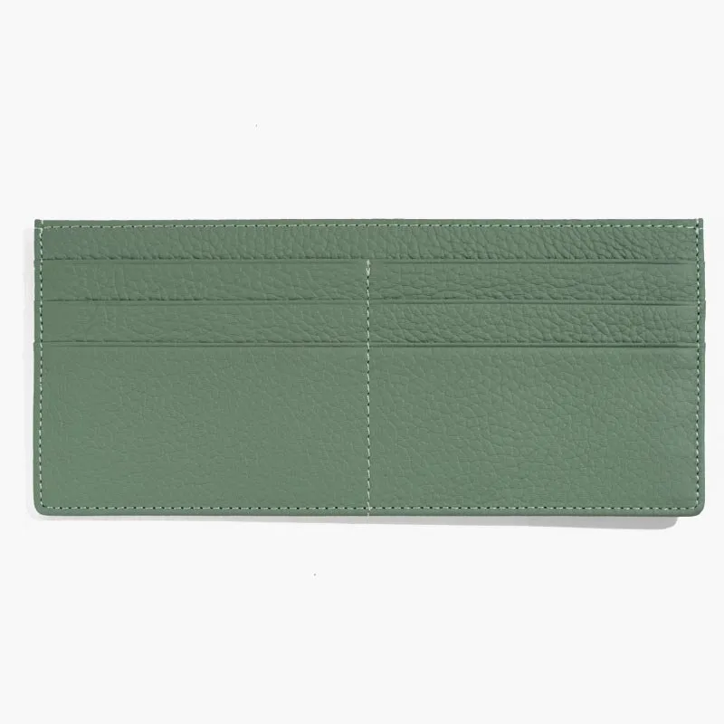 Ultra Thin Leather Wallet Plain Color Long Purse For Women