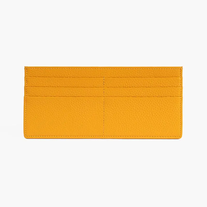 Ultra Thin Leather Wallet Plain Color Long Purse For Women
