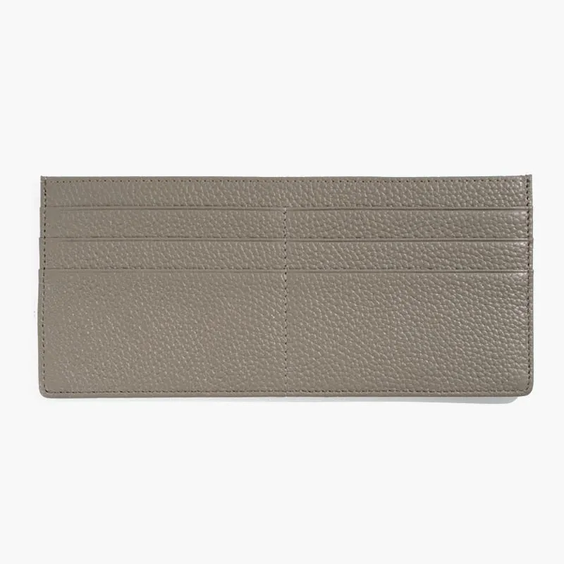 Ultra Thin Leather Wallet Plain Color Long Purse For Women