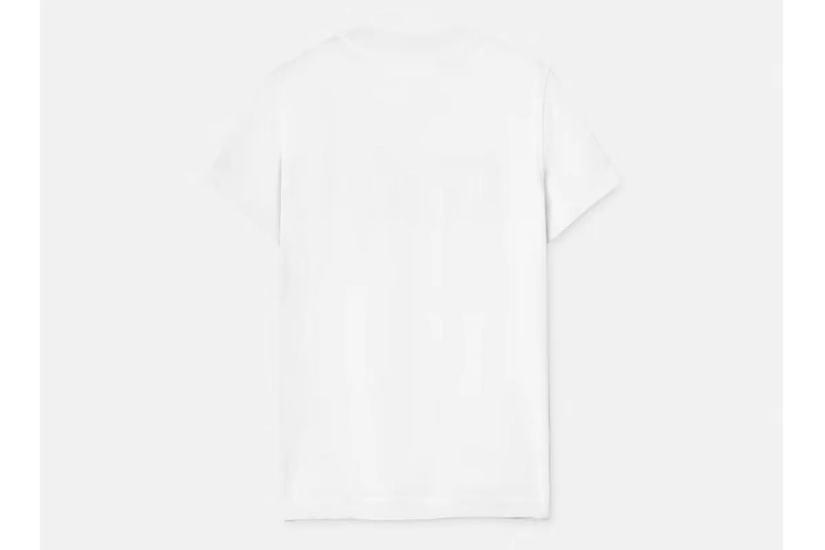 Versace Jeans Couture White & Gold Logo T-Shirt – Sleek Minimalism with a Luxe Finish-