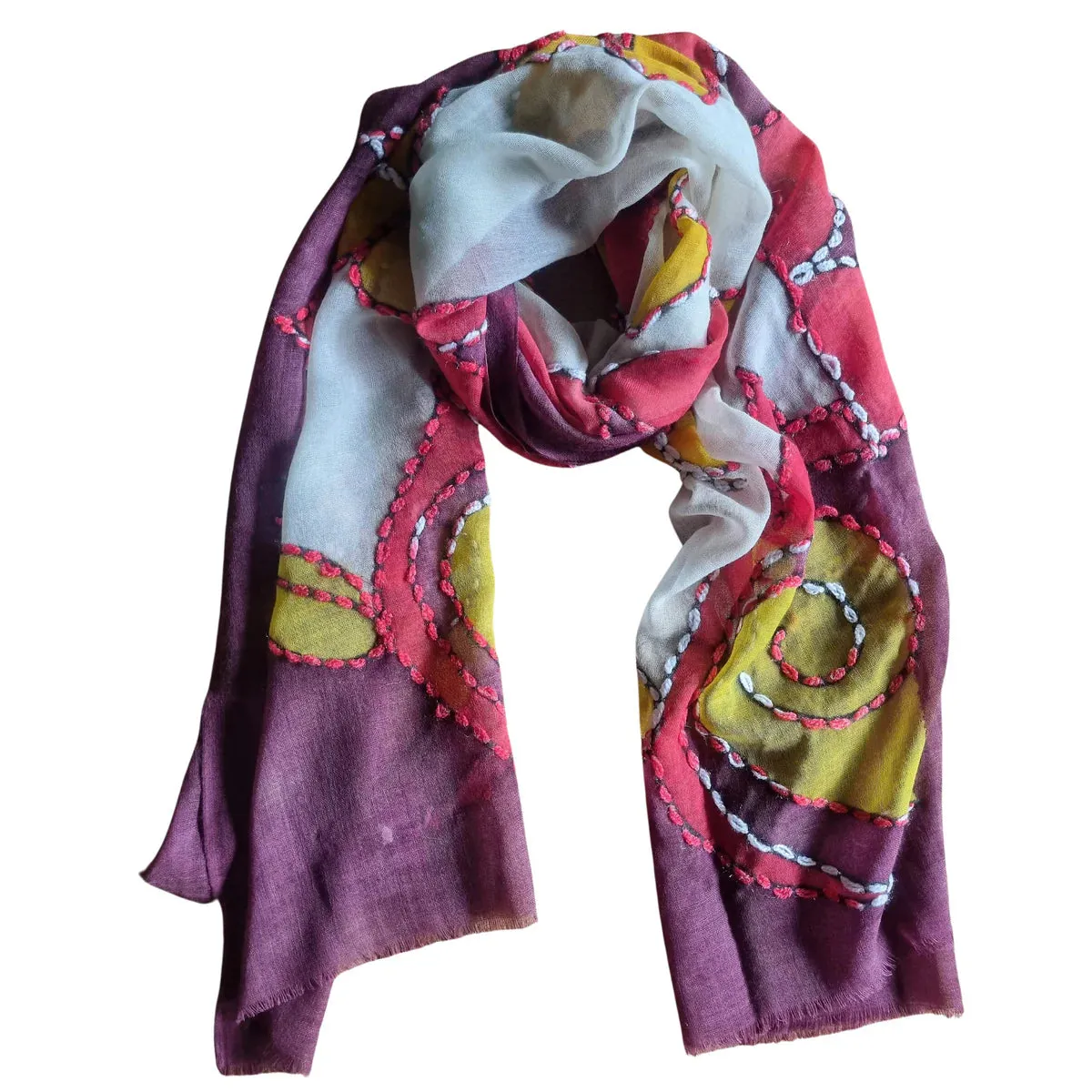 ZODA Pure Wool Scarf-Purple