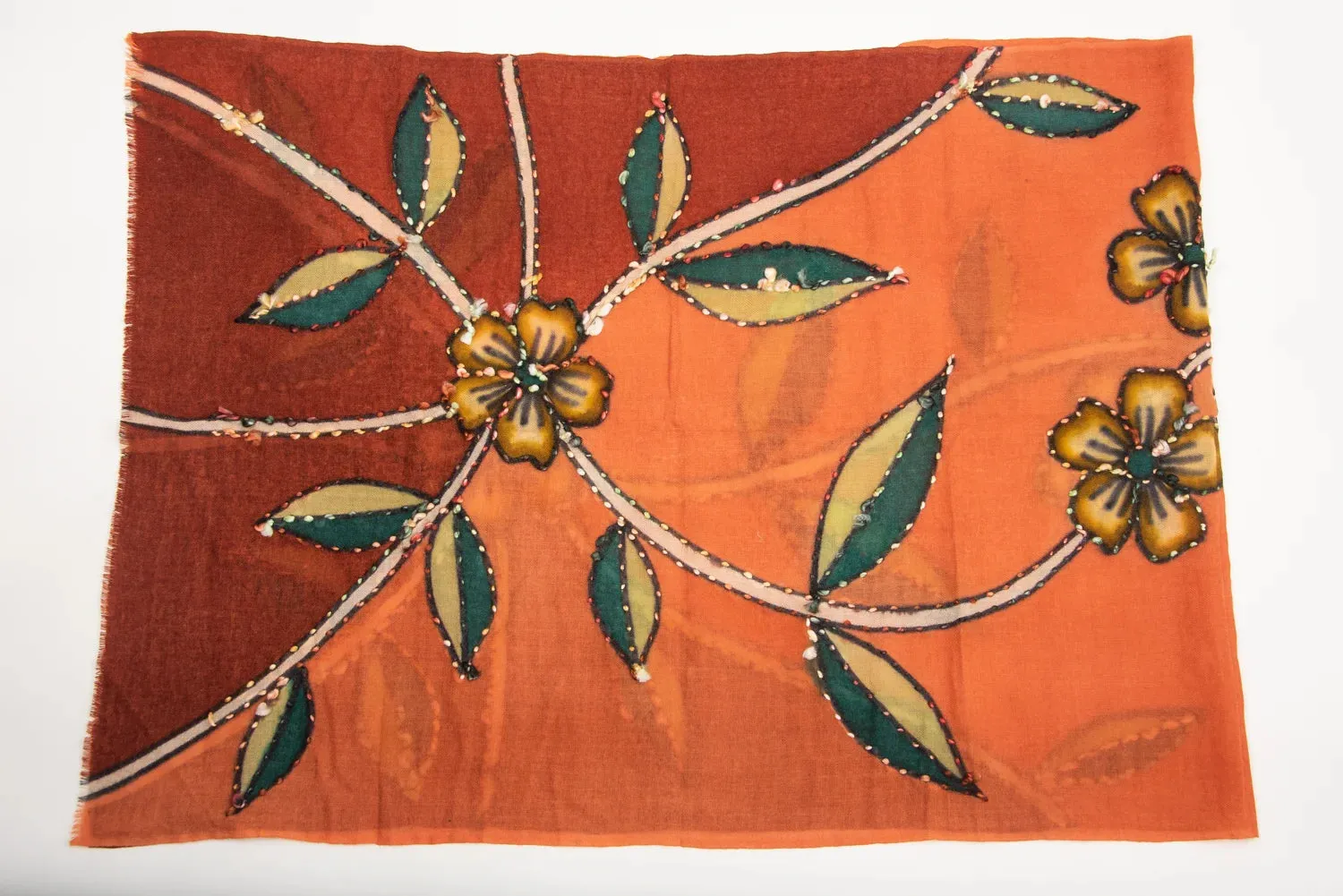 ZODA Pure Wool Scarf-Rust Autumn Leaves